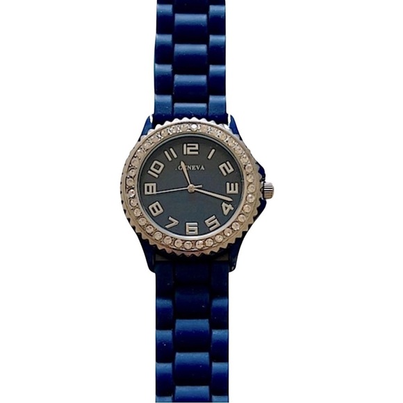 GENEVA • Blue Rhinestone Watch - Picture 1 of 4